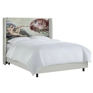 Кровать двуспальная 160х200 белая La Creazione di Adamo ICON DESIGNE ДИЗАЙНЕРСКИЕ 096845 Бежевый;красный;разноцветный