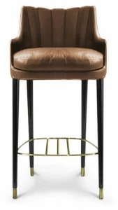 BRABBU Стул из экокожи со спинкой Plum