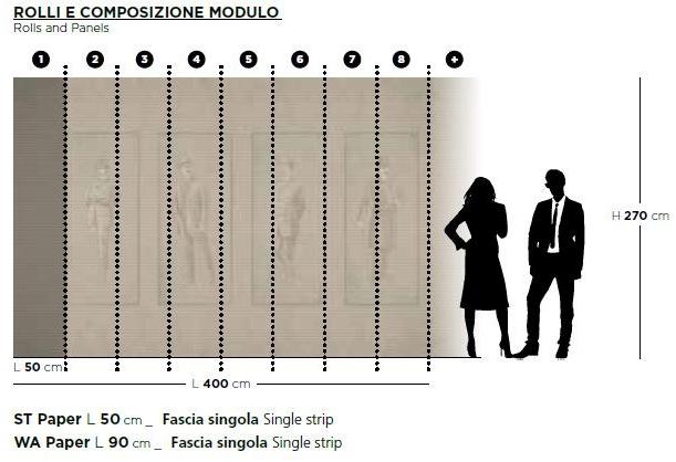 ARBLU Полосатые обои с тканевым эффектом  91tws05-1/91tww05-1  - Вид №3