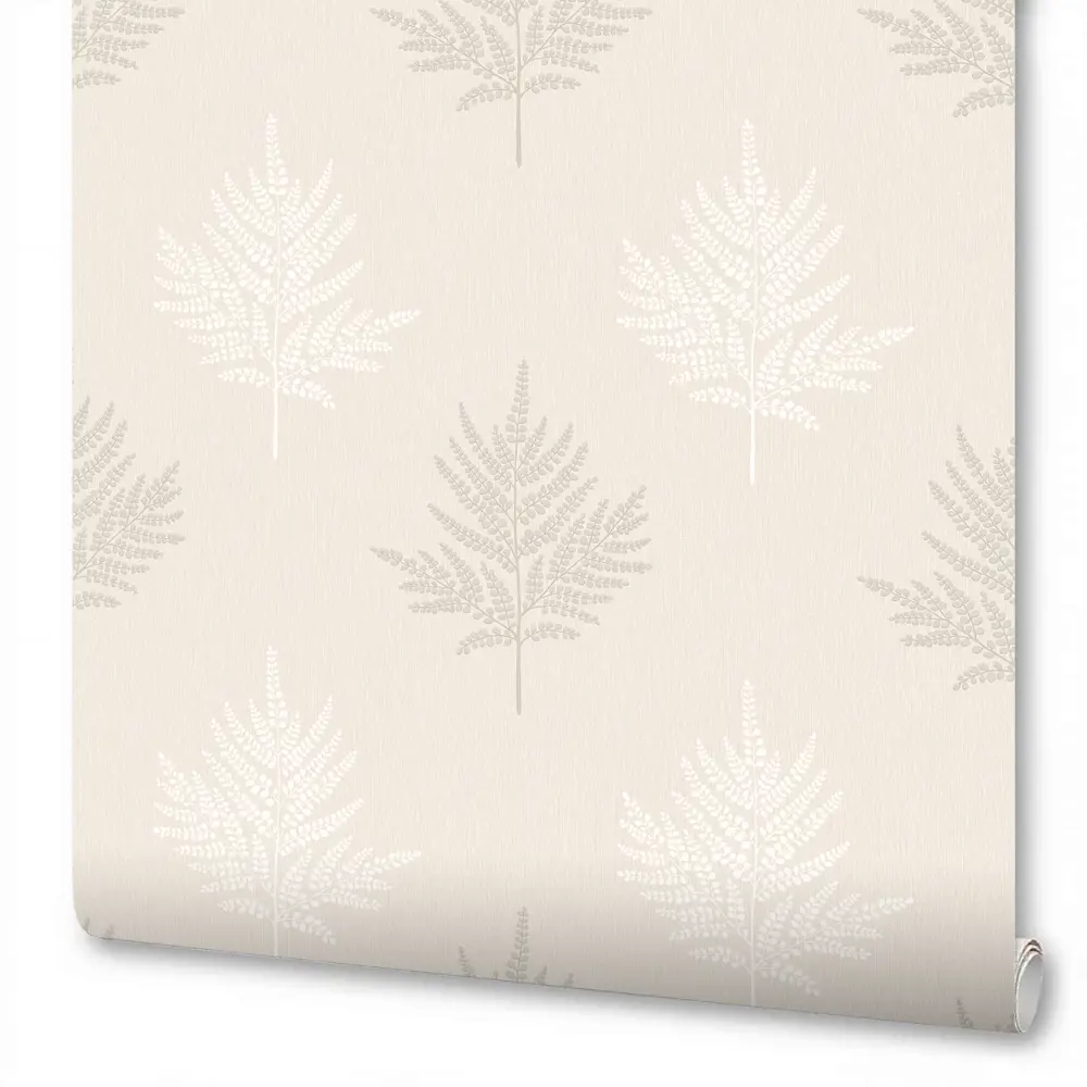 Обои флизелиновые Wallsecret Tessa бежевые с растительным рисунком 89426898 STLM-1571187
