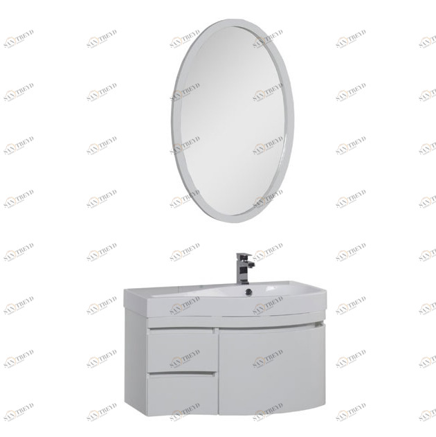 Комплект мебели Aquanet Сопрано 95 R белый (3 ящика) 00169444