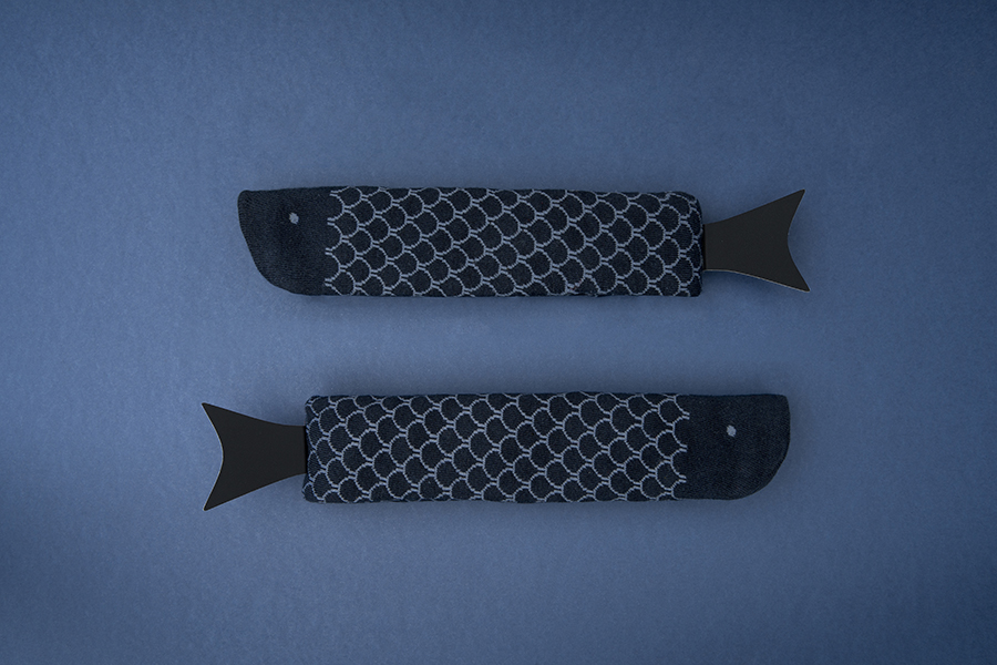 DYFISSOBL Носки fish синие Doiy  - Вид №1