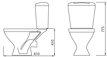 1015336 Компакт унитаз с бачком Белый Лобненский Стройфарфор  Россия  - Вид №1
