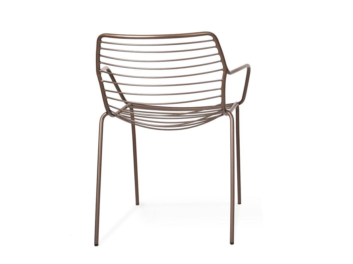 Штабелируемый стул из нержавеющей стали с подлокотниками FISCHER MÖBEL Claris ARCH-00046691 - Вид №5