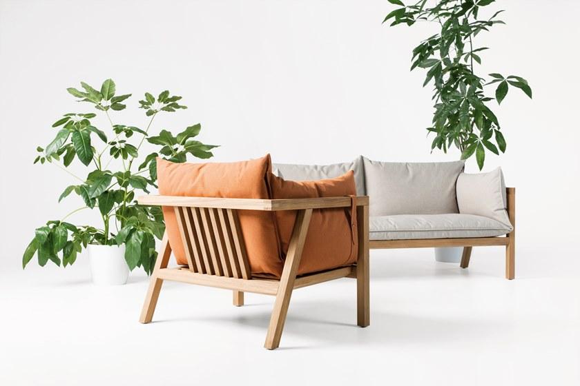 prostoria Садовое кресло с подлокотниками, обитое тканью Umomoku sun-id-1385420 - Вид №2