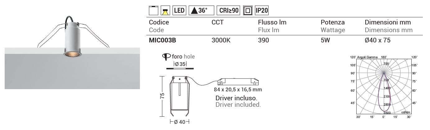 Заливка формы алюминия Сид Downlight Rossini Illuminazione MICRO ARCH-00048361 - Вид №6
