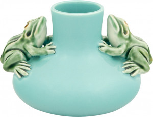 10597898 Bordallo Pinheiro Ваза Bordallo Pinheiro Две лягушки 10см, керамика Керамика