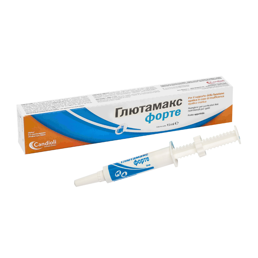 ПР0057671 Кормовая добавка для собак и кошек Глютамакс форте 15мл, шприц Candioli 