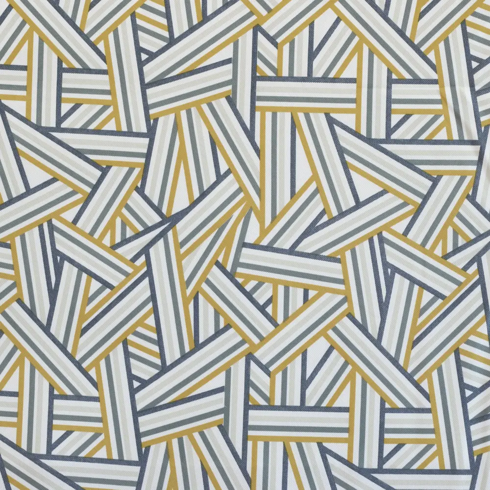 Ткань 1 м/п Геометрия велюр 290 см цвет желтый GARDEN STLM-2160083 - Вид №3