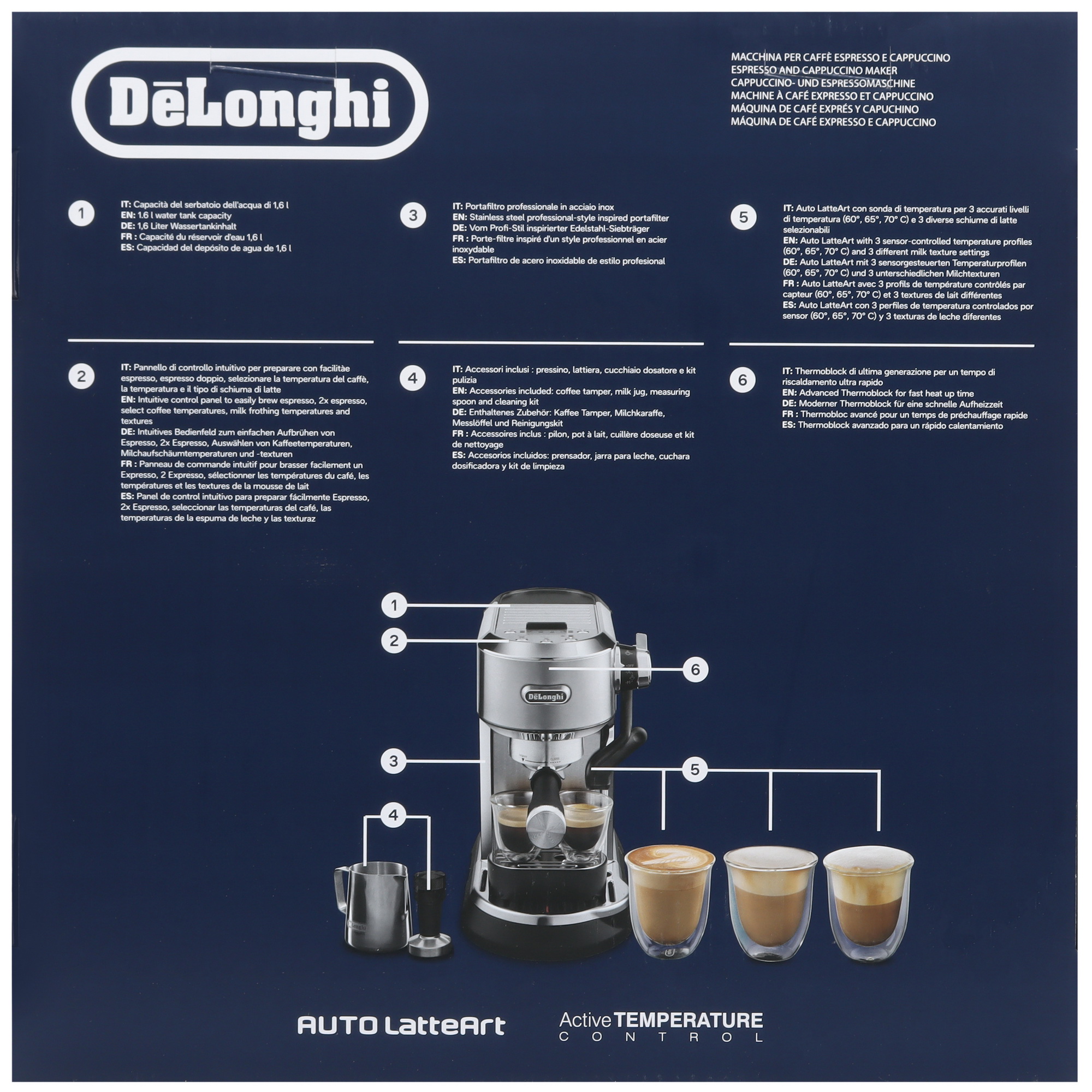 9085704 Кофеварка рожковая DeLonghi EC950.M серебристый STDN-0131345 - Вид №11