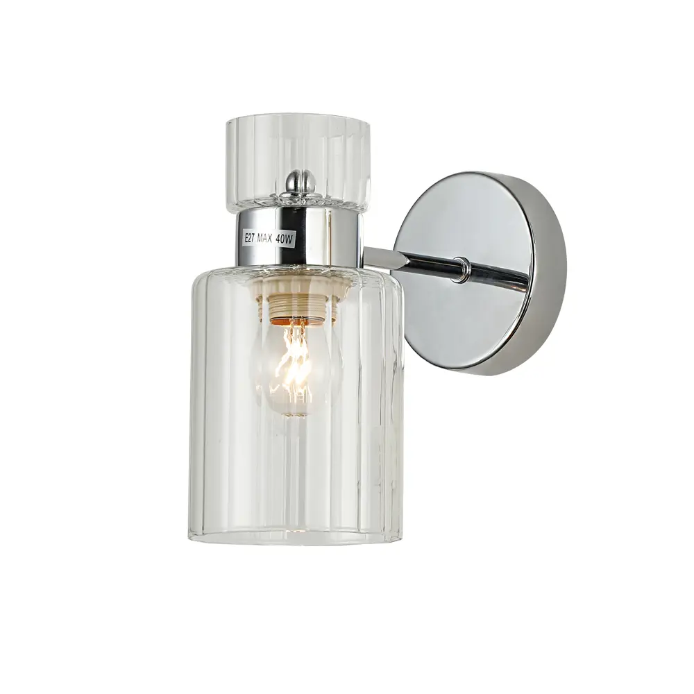 Schaffner Gino — настенный светильник с хромированным основанием и стеклянным плафоном 89426419 STLM-1568675 - Вид №1