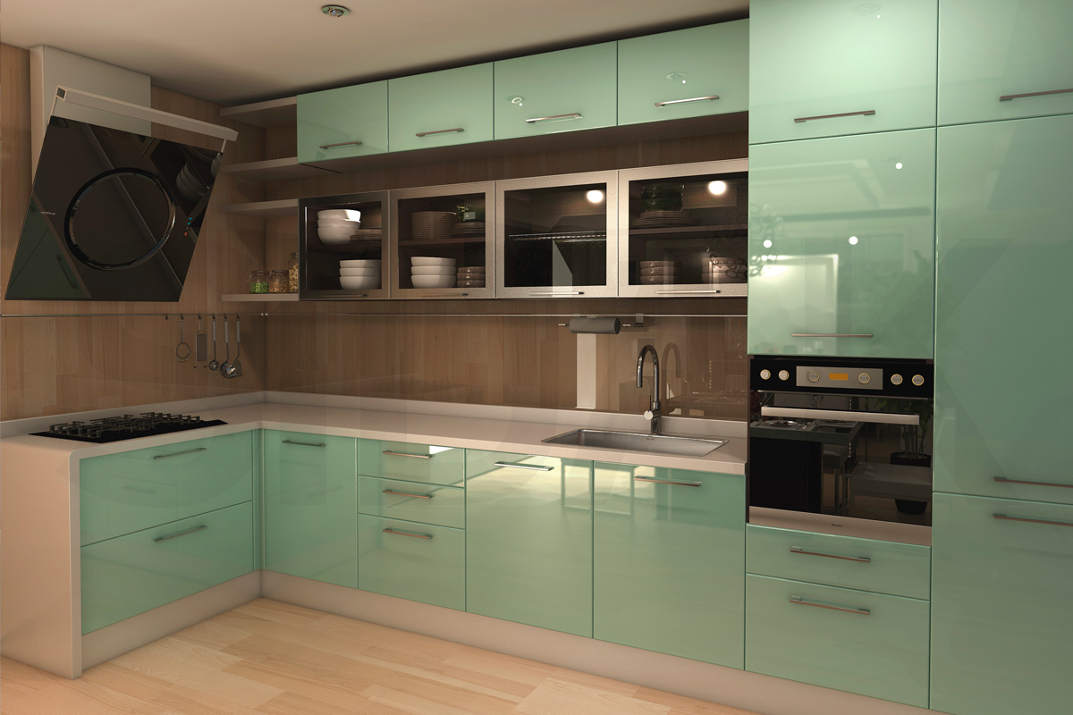 Фасады для кухни Модерн Фрезеровка «Модерн» Обсидиан №547 SIDAK SIST2348-43 - Вид №1