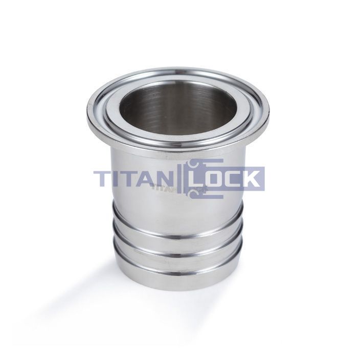 Штуцер CLAMP под рукав DN50 нерж. 316, DIN TL50CLH TITAN LOCK 
