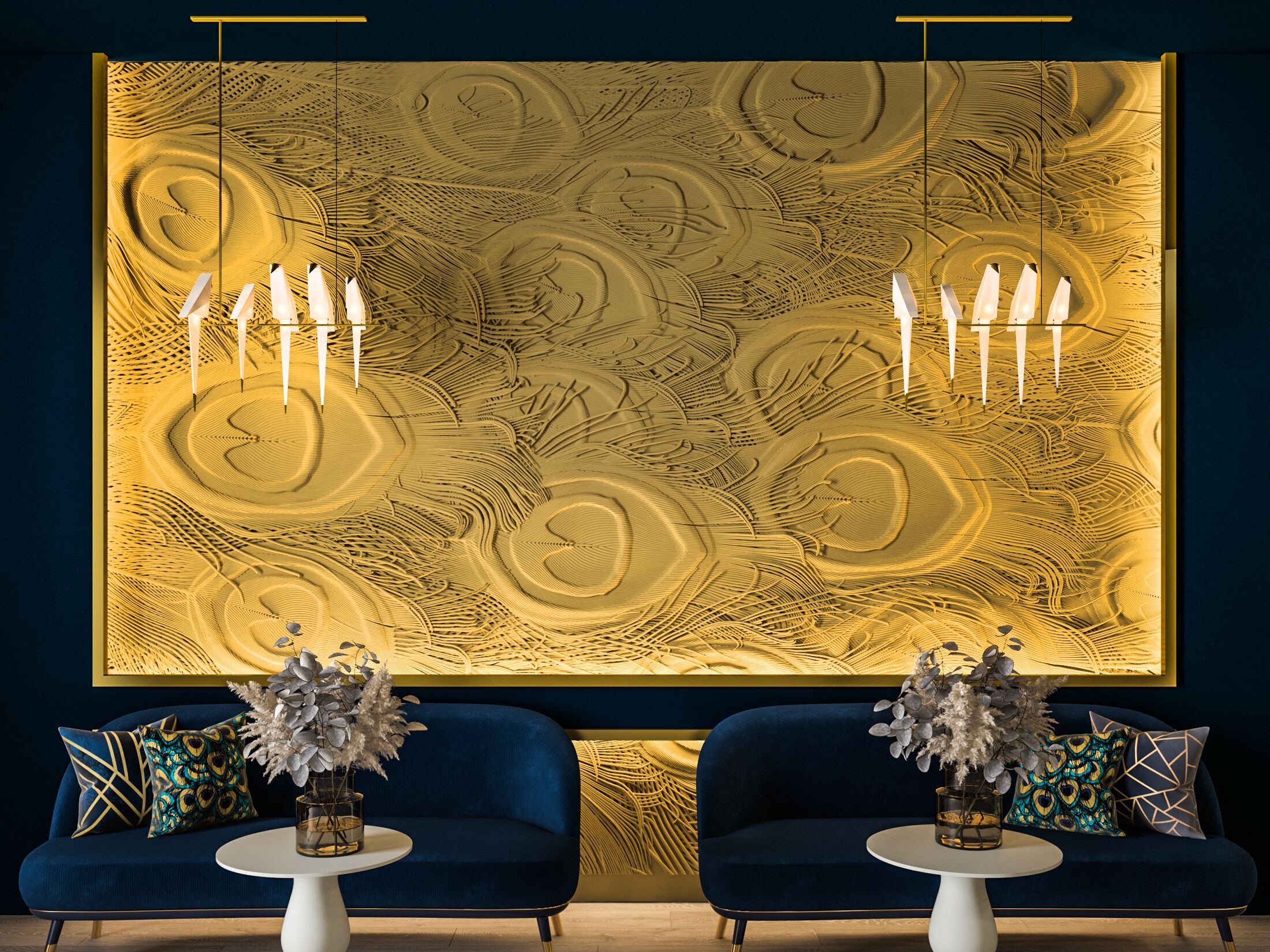 Трехмерная декоративная гипсовая панель WallDeco HARMONY ARCH-00057243