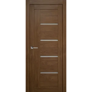 Дверь межкомнатная Тренд остекленная вертикальная финиш-бумага ламинация цвет дуб коричневый 90x200 см