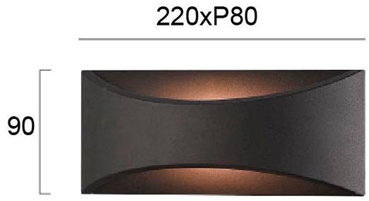 Terzo Light Светодиодный настенный светильник для улицы из алюминия  V4227200  - Вид №1