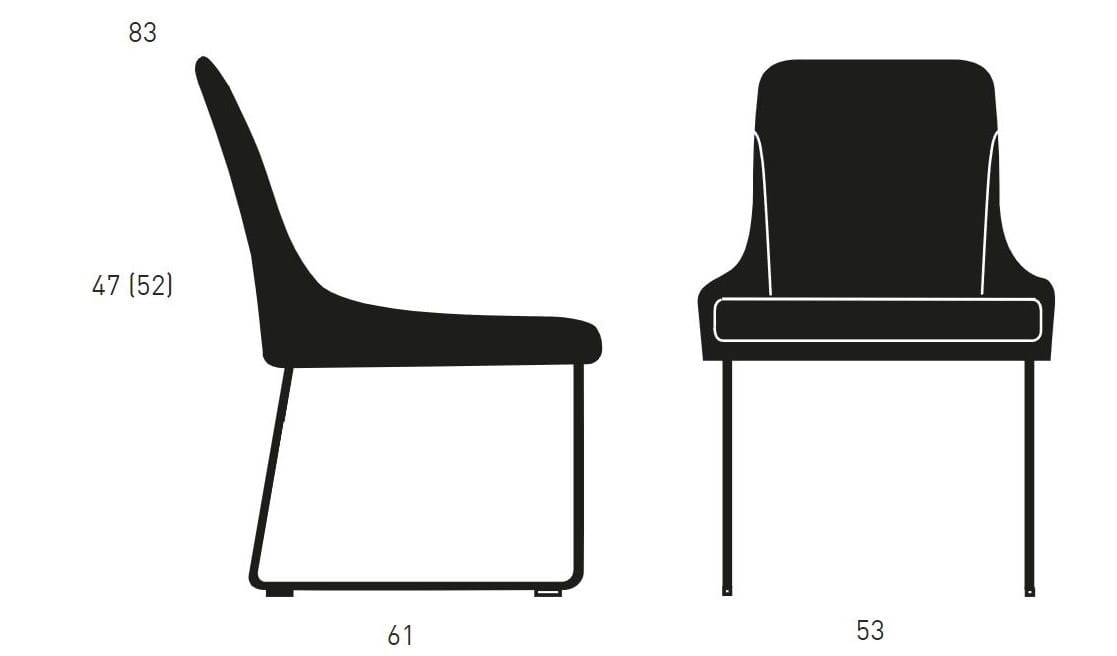 Ресторан мягкий стул сани KFF Youma Casual ARCH-00103779 - Вид №4