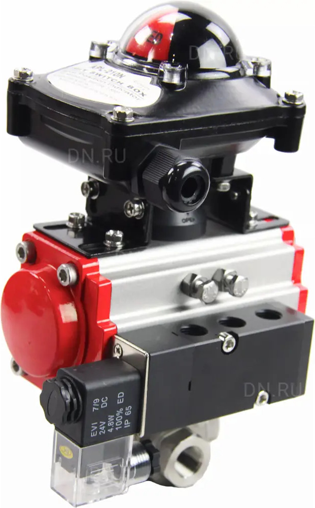 91739988 Кран шаровой прямой Dn.ru D160-08506 Ду100x4" Ру63 ВР нержавеющая сталь ручка плоская STLM-0806716