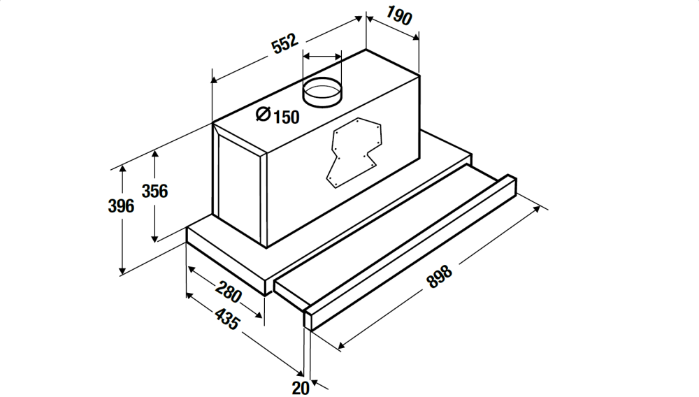 9255981 Вытяжка телескопическая Kuppersbusch DEF 9550.0 E серебристый/серебристый STDN-0070638 - Вид №1
