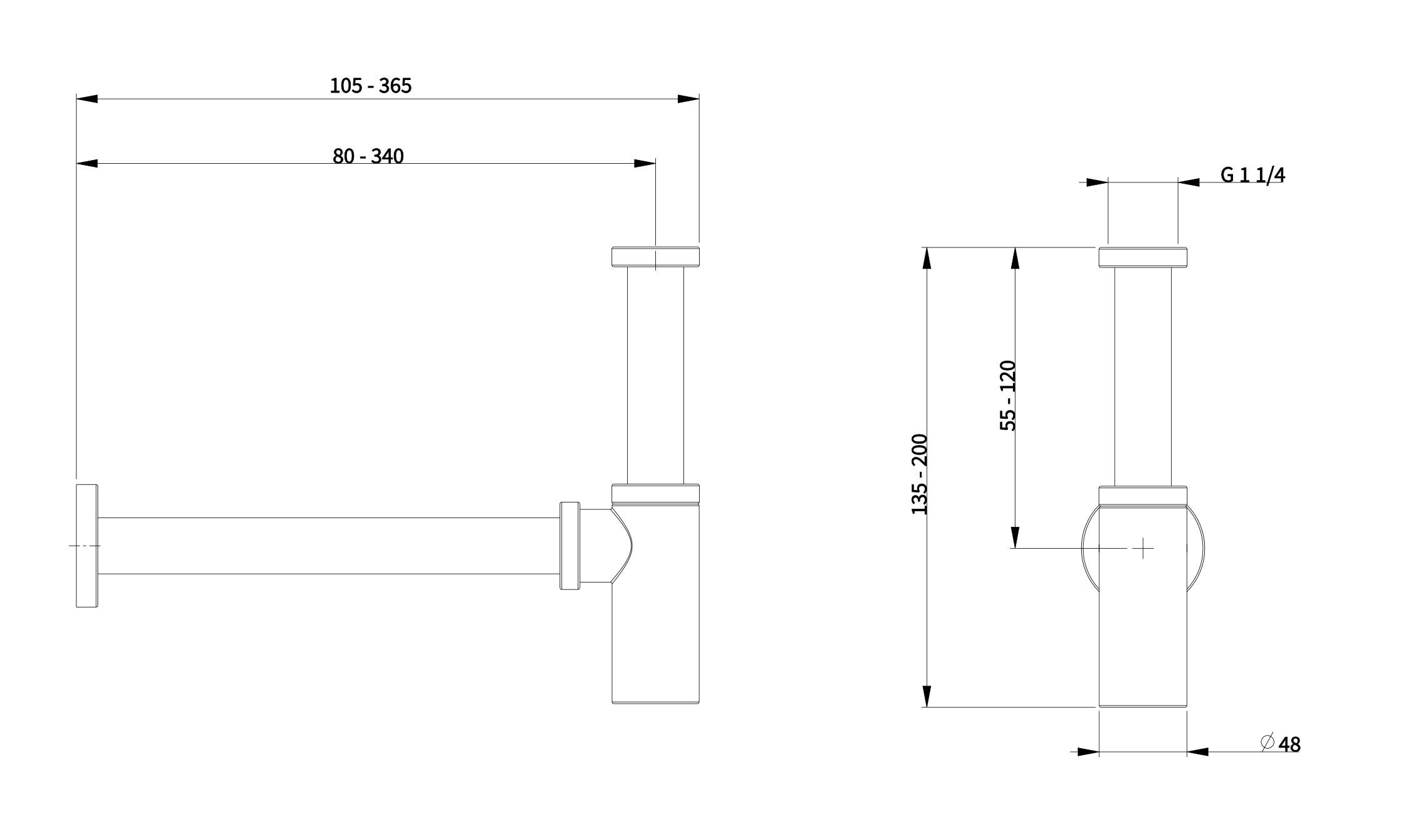 Латунный сифон Varied Forms EXT102 ARCH-00090682 - Вид №2