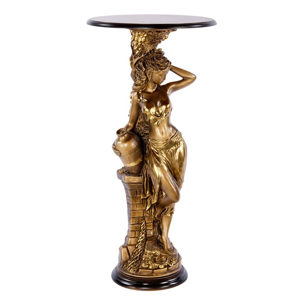 13055,11486 Подставка декоративная Девушка с кувшином Бронза BOGACHO 4627138200339, 4627138232316