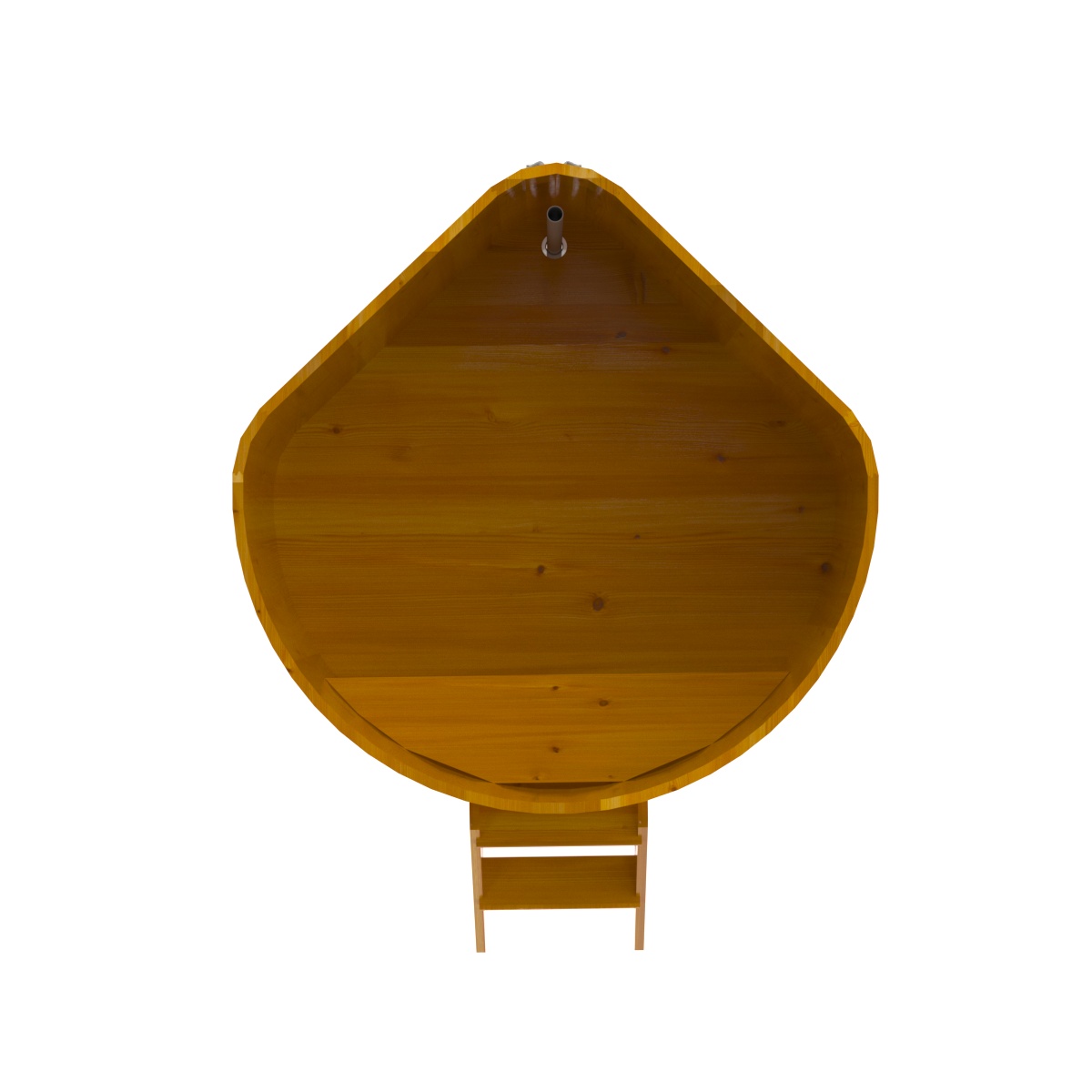 2318 Купель угловая из лиственницы Рустик 1,37х1,37х1,0 натуральная Alyarus  - Вид №5