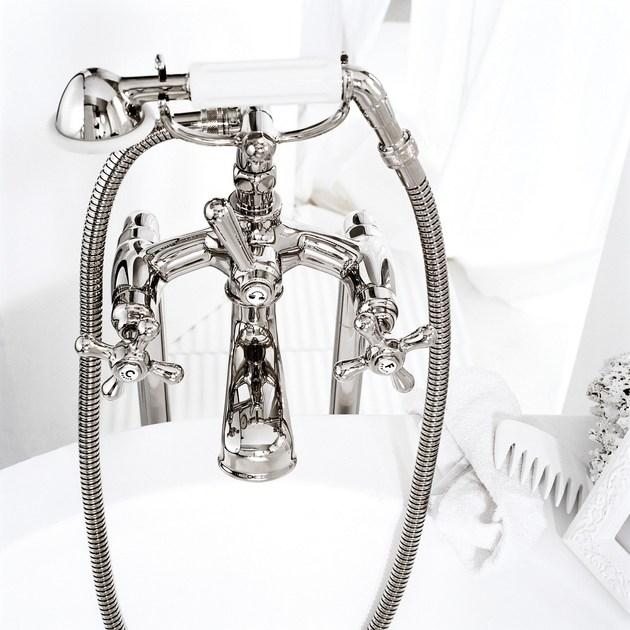 RUBINETTERIE STELLA Напольный смеситель для ванны на 2 отверстия Roma sun-id-1495431 - Вид №1