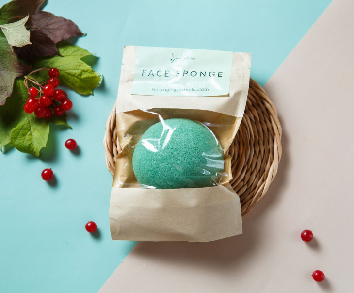 7061 Спонж конжаковый с зеленым чаем Вкусляндия 