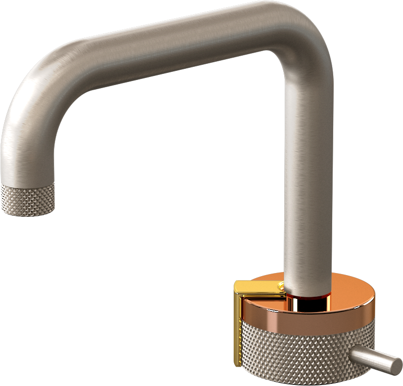 E-11500-R1RG-L2AU-SN Однорычажный прогрессивный смеситель для раковины - излив 15,3см GRAFF MOD+