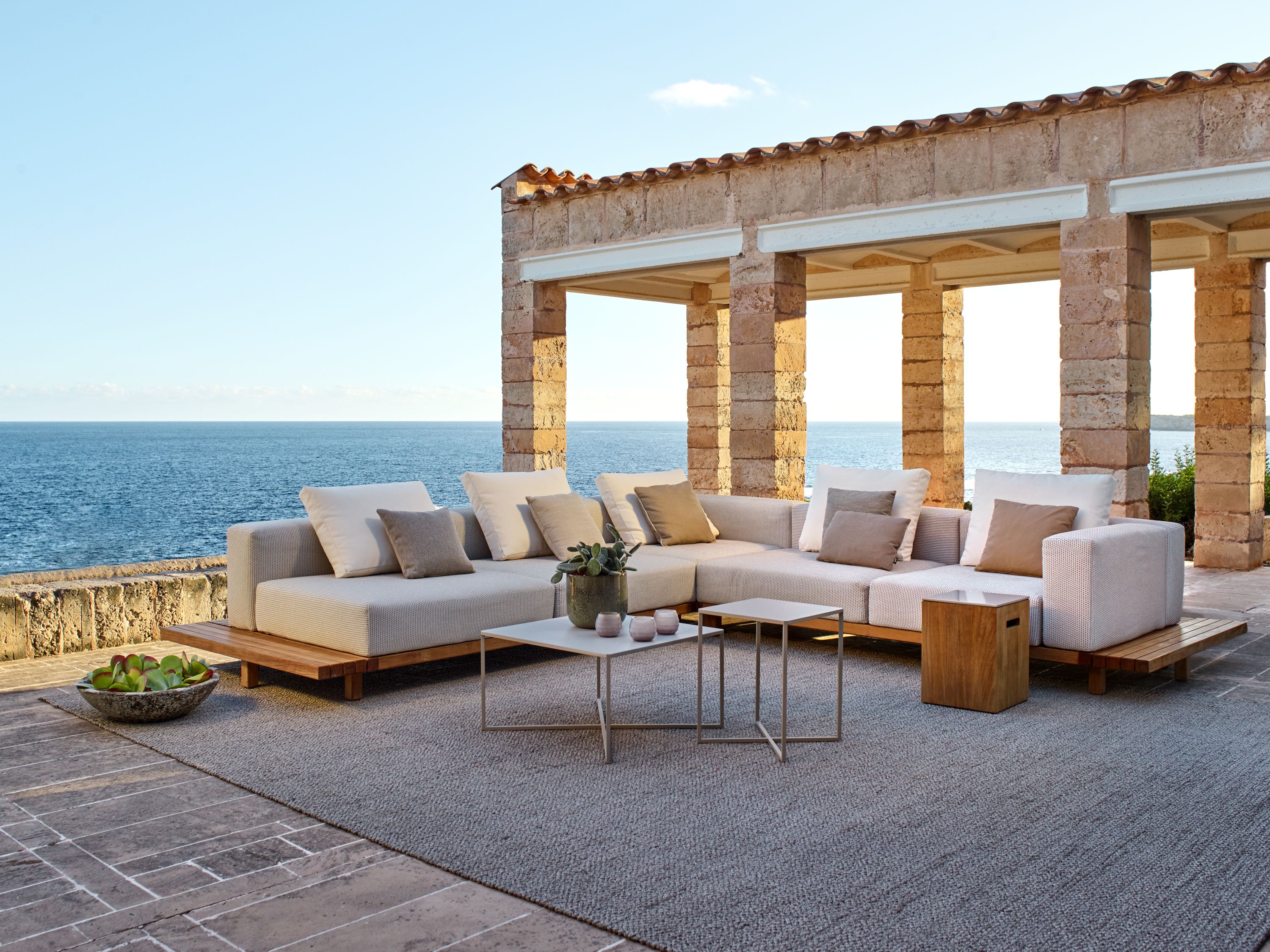 Секционный садовый диван с водоотталкивающими подушками TRIBÙ Vis à vis ARCH-00106248 - Вид №4