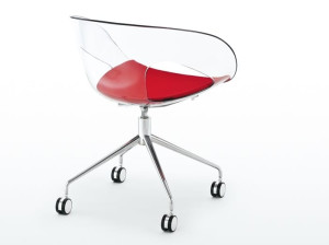 Операционный офисный стул с колесами на насесте