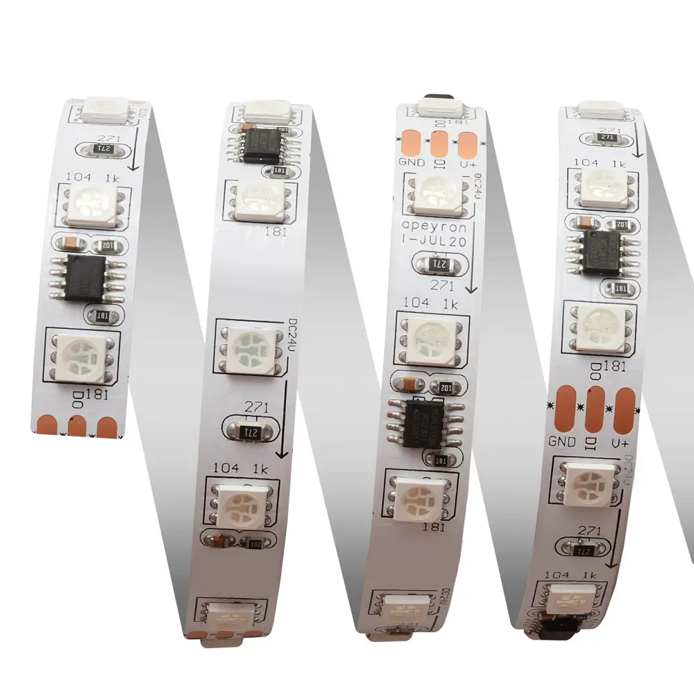 Светодиодная лента адресная Apeyron 10-99 60 диод 14.4 Вт/м 24 В 12 мм IP20 10 м RGB свет 84721211 STLM-2098547  - Вид №4