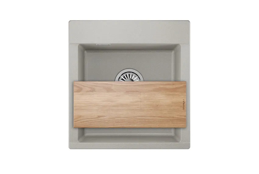 ES-4701, БАЗАЛЬТ, кухонная мойка, кварц, ESTETICA GRANULA 4701-ST161 - Вид №3