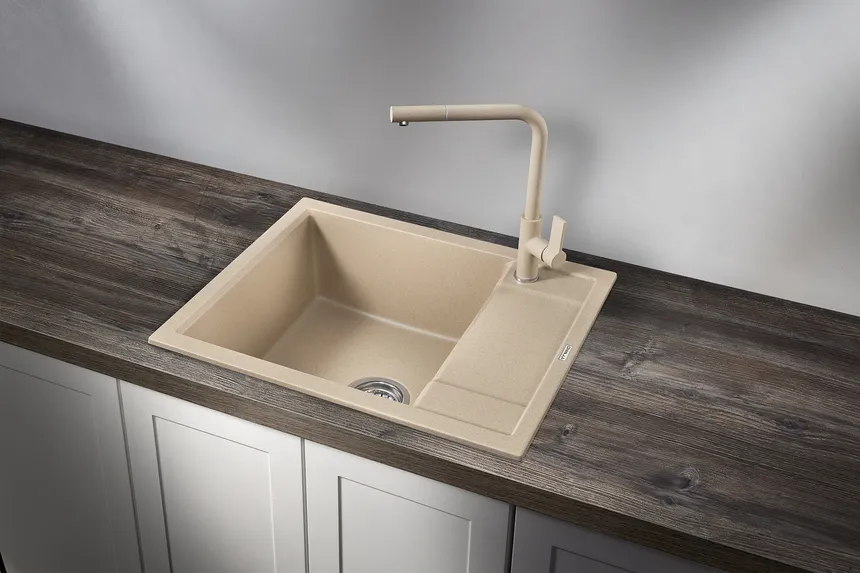 6002, ПЕСОК, кухонная мойка, кварц GRANULA 6002-ST134