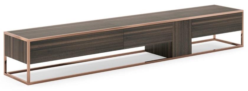 PRADDY Низкая тумба под телевизор из фанерованной древесины  Ml291  - Вид №1