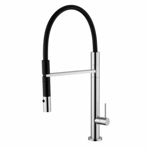 Латунь. 350. Кухонный смеситель с пружиной Quadrodesign