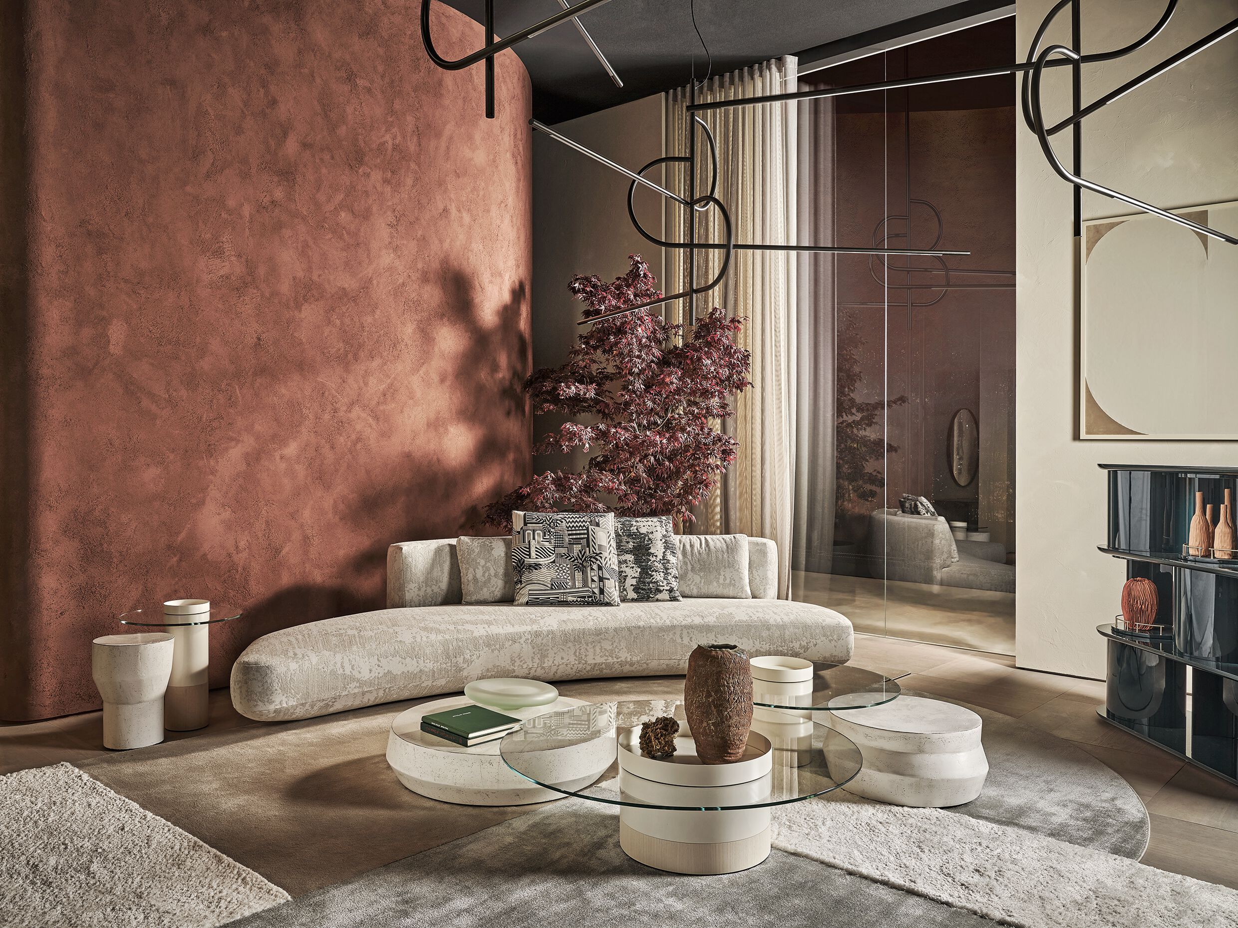 Изогнутый диван из ткани Gallotti&Radice Audrey ARCH-00077636 - Вид №6