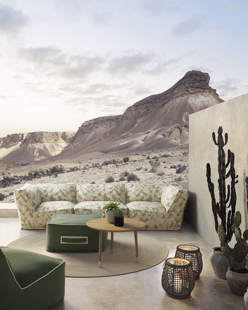 Atmosphera Квадратный тканевый садовый пуф Soft sun-id-1504451 - Вид №1