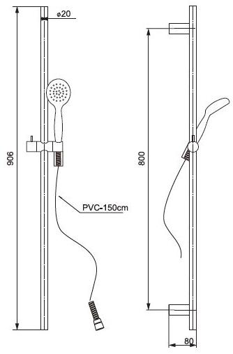 Paini Bergamo BRCR121L9 душевой гарнитур - Вид №2