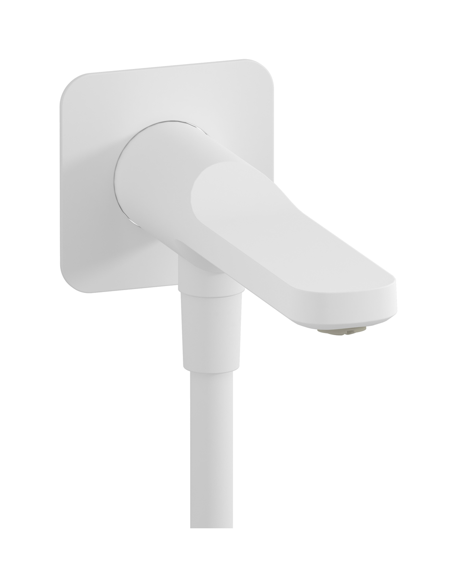 Настенный излив со встроенным дивертером и креплением для душевого шланга. WE ARE IB tw320mb_23 Matt White TAAAC