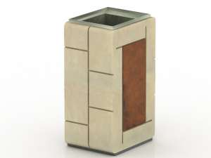 Восстановленные каменные стойки для мусора