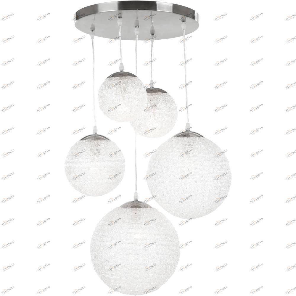 Подвесная люстра Globo Balla 1581-5 GLOBO ДИЗАЙНЕРСКИЕ, BALLA, ШАР 107966 Белый Ceramica Globo 