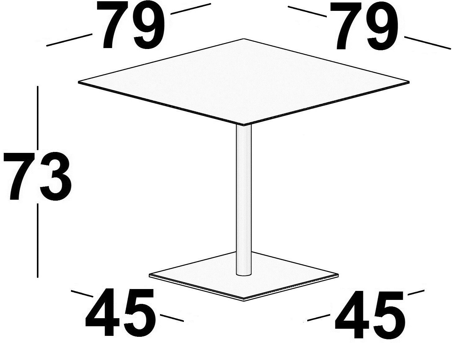 Luxy Квадратный стол из HPL с основанием 4 звезды Incollection sun-id-1354687 - Вид №2