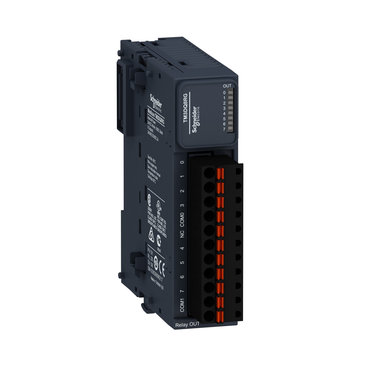 TM3DQ8RG ДИСКРЕТНЫЙ МОДУЛЬ РАСШИРЕНИЯ ТМ3- 8 ВЫХОДОВ РЕЛЕ ПРУЖ КЛЕММЫ Schneider Electric OEM ПЛК Modicon 