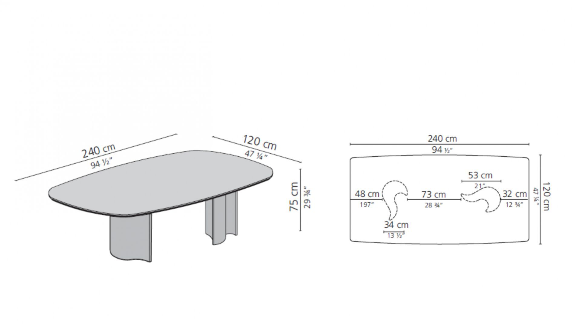 Прямоугольный бетонный стол и шиповник Casamilano VIRGOLA ARCH-00022661 - Вид №8