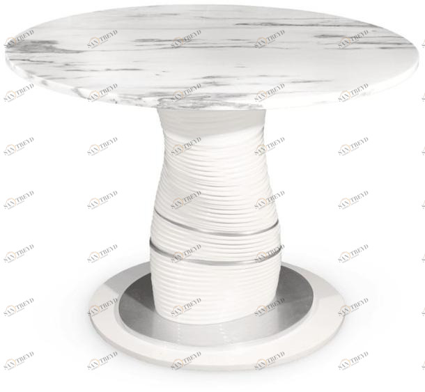 Malabar Круглый обеденный стол с деревянной основой и мраморной столешницей sun-id-1414577