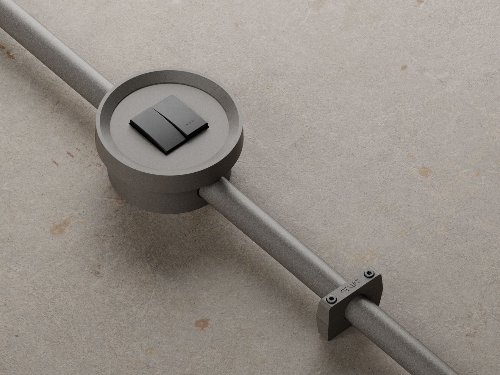 Окрашенная алюминиевая электрическая коробка Genuit графит ARCH-00117124