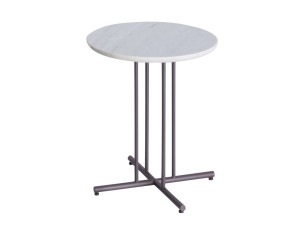 Мраморный и металлический круглый журнальный столик