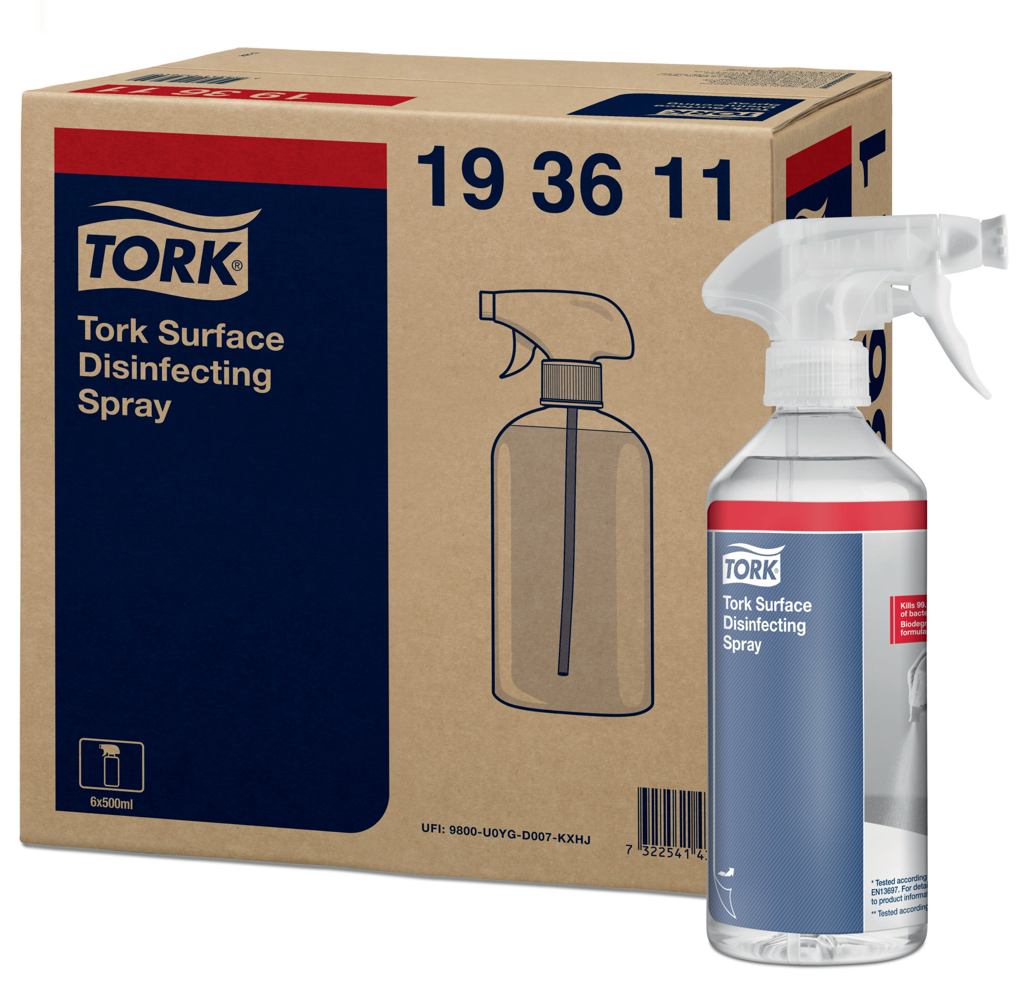 19361100 Спрей для дезинфекции поверхностей Tork 