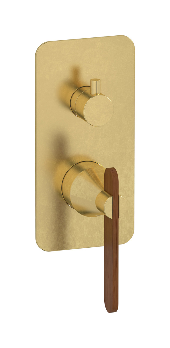 Внешние части встроенного в стену смесителя на 3 потребителя WE ARE IB ol706cs Natural Brass Soho